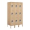 Salsbury Industries Wardrobe Locker, 36" W, 18" D, 66" H, (3) Wide, (9) Openings, Tan 63358TN-U - alternate 1